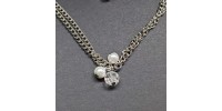 Long collier perle et cristal 